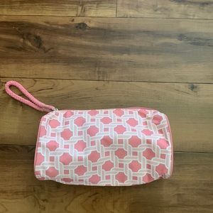 Clinique pink cosmetic bag